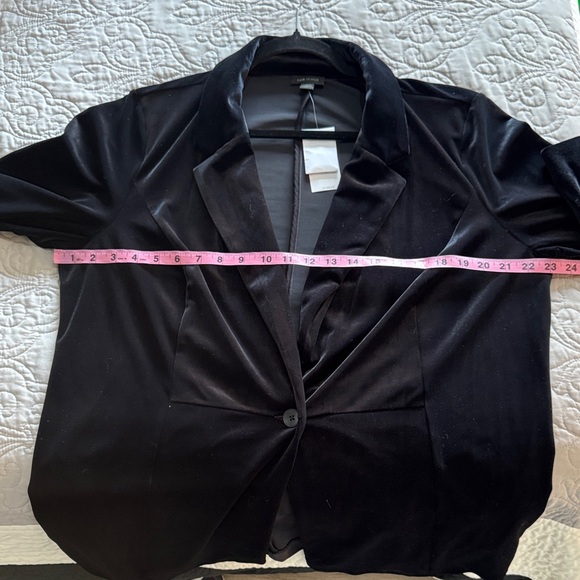 NWT J. Jill Black Velvet Single Button Blazer size Large Tall - Picture 11 of 13